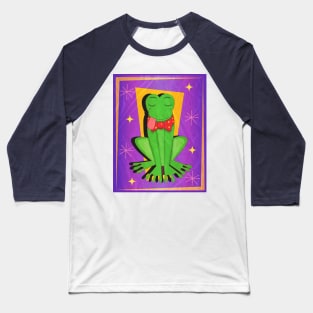 Fancy Frog (Deep Purple) Baseball T-Shirt